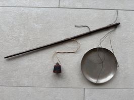 Alte Chinesische Balken Waage aus Holz