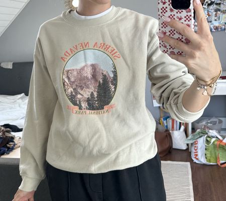 Beiges Vintage-Sweatshirt