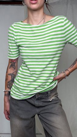 Marc O'Polo T-Shirt striped green/white