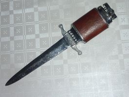 Vintage spez. Kombi Benzin-Feuerzeug und Brieföffner Messer
