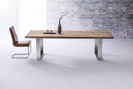Holztisch Kufentisch massiv 260 x 100 cm