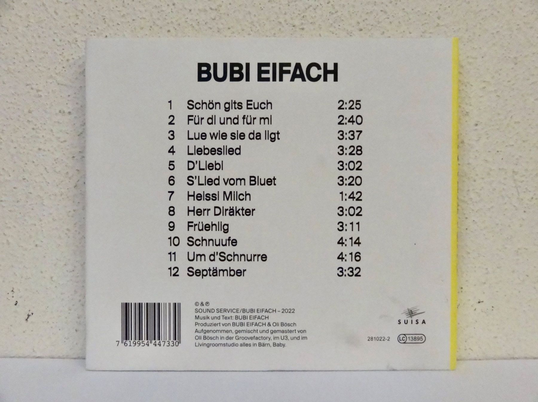 CDs: CD BUBI EIFACH / SCHÖN GITS EUCH - signiert - MIT FREUD – Neu (gemäss Beschreibung) aus Kerzers von djstarsky73 1