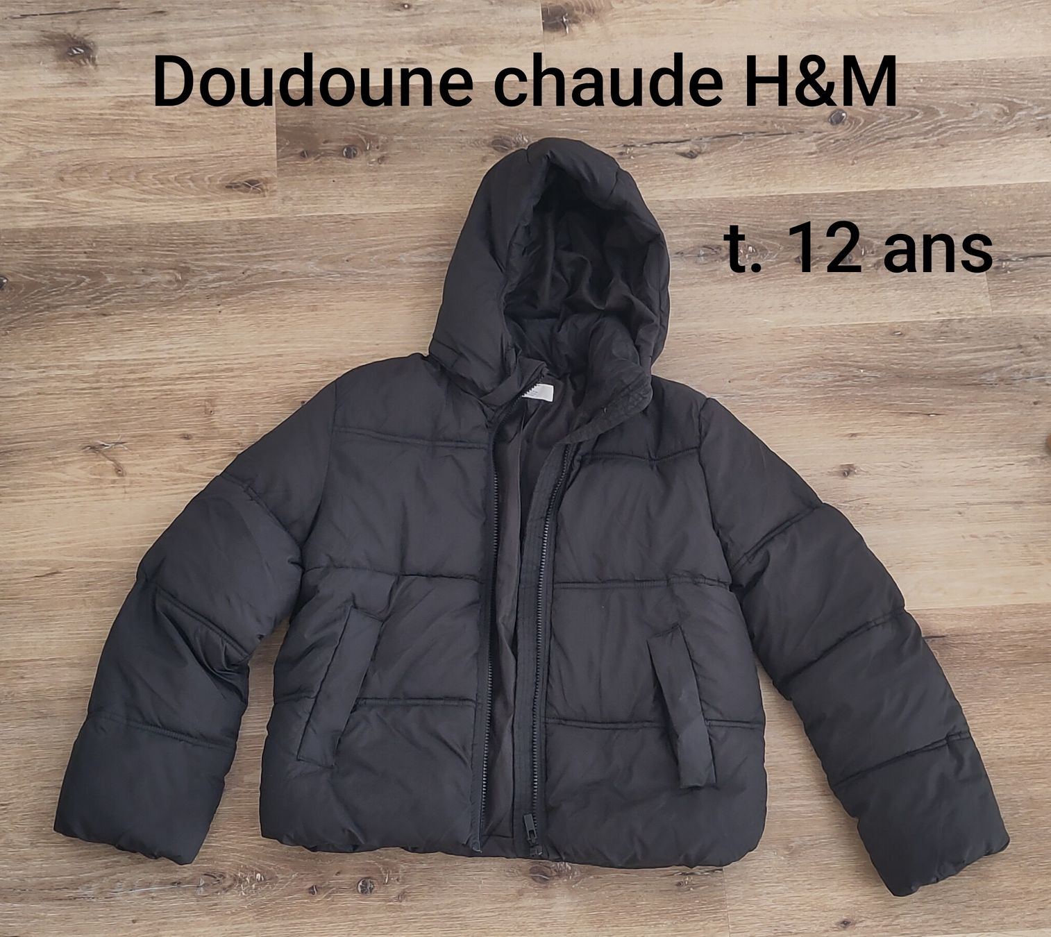 H&M Giacche & Cappotti: Doudoune chaude / manteau d'hiver noire 12 ans – Usato da Mauraz venduto da Morgane_LC