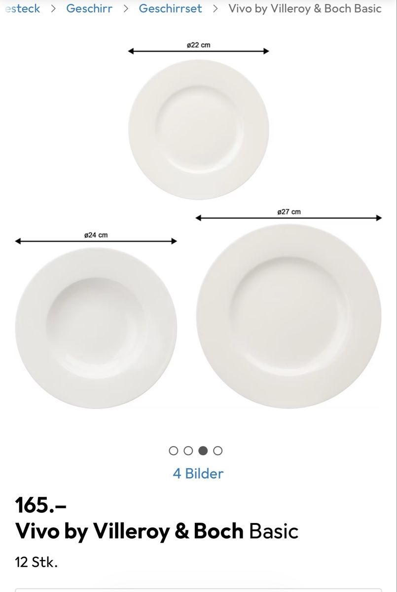 Villeroy & Boch Set di piatti: Villeroy & Boch Basic White Plate Set - 18 Pieces! – Usato da Kölliken venduto da jel_6k2l 1