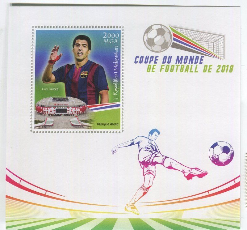 Tous les timbres: Block "Fussball". Madagaskar. – Neuf avec emballage d'origine à Basel par Butsch5