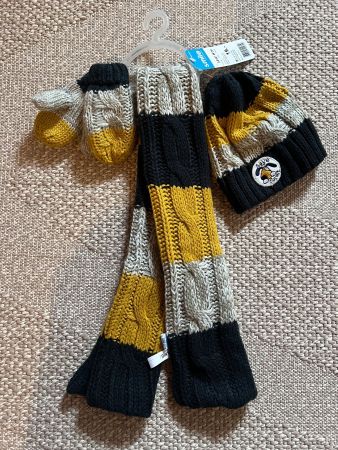 NEU 3teilig Winterset Mütze Handschuhe Schal Baby 44 cm 3–6M