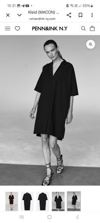Penn&Ink N.Y Kleid Macon Schwarz Gr. 36, Top Zustand!