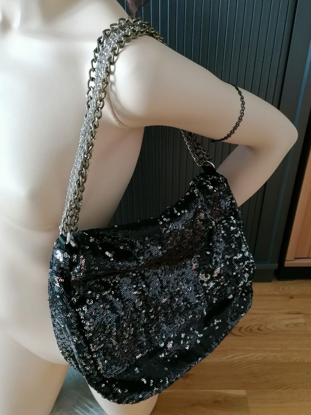 Borse da donna: Handtasche Glitter schwarz-silber – Nuovo (secondo la descrizione) da Muri AG venduto da goodmood17 1