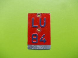 Velonummer / Fahrradnummer LU 84
