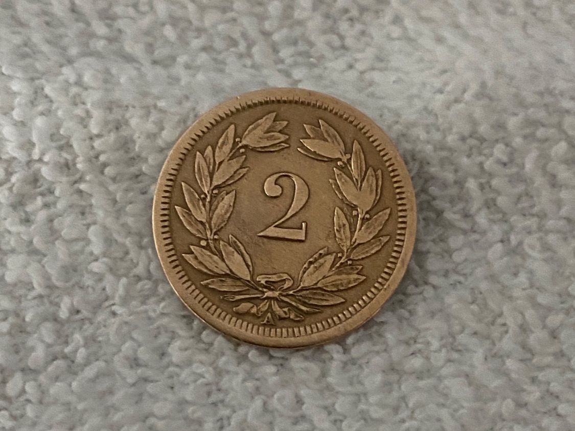Alle Münzen: 2 centimes/Rappen 1850 – Gebraucht aus Nyon von Ilmi09 1