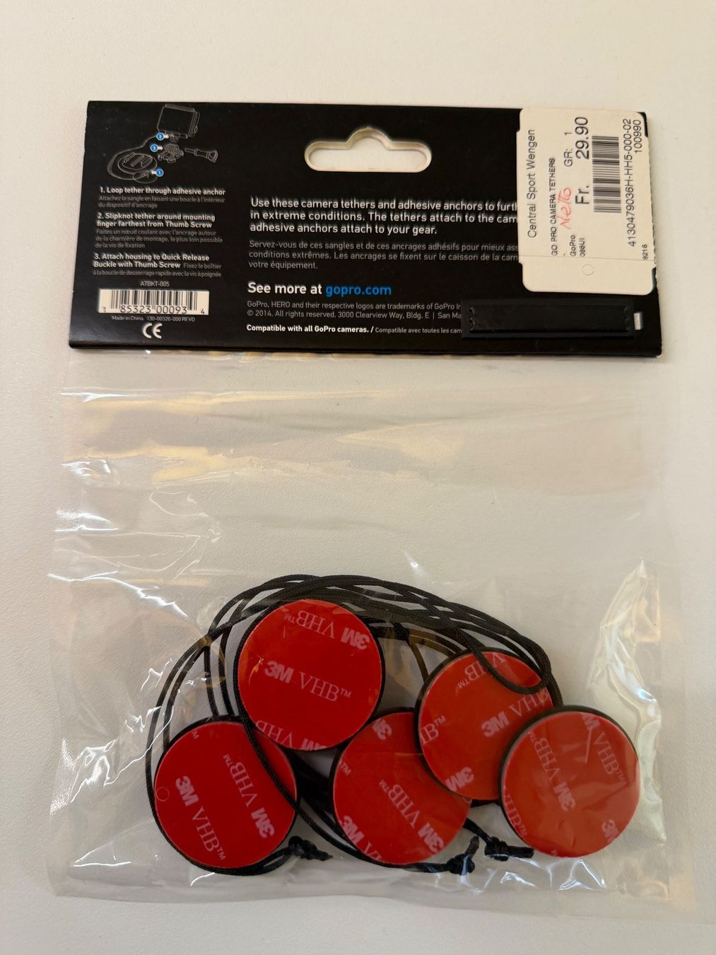 Action Cam: GoPro Camera Tethers 5 Stk neu ungebraucht – Neu und originalverpackt aus Wengen von Alpinguru 1