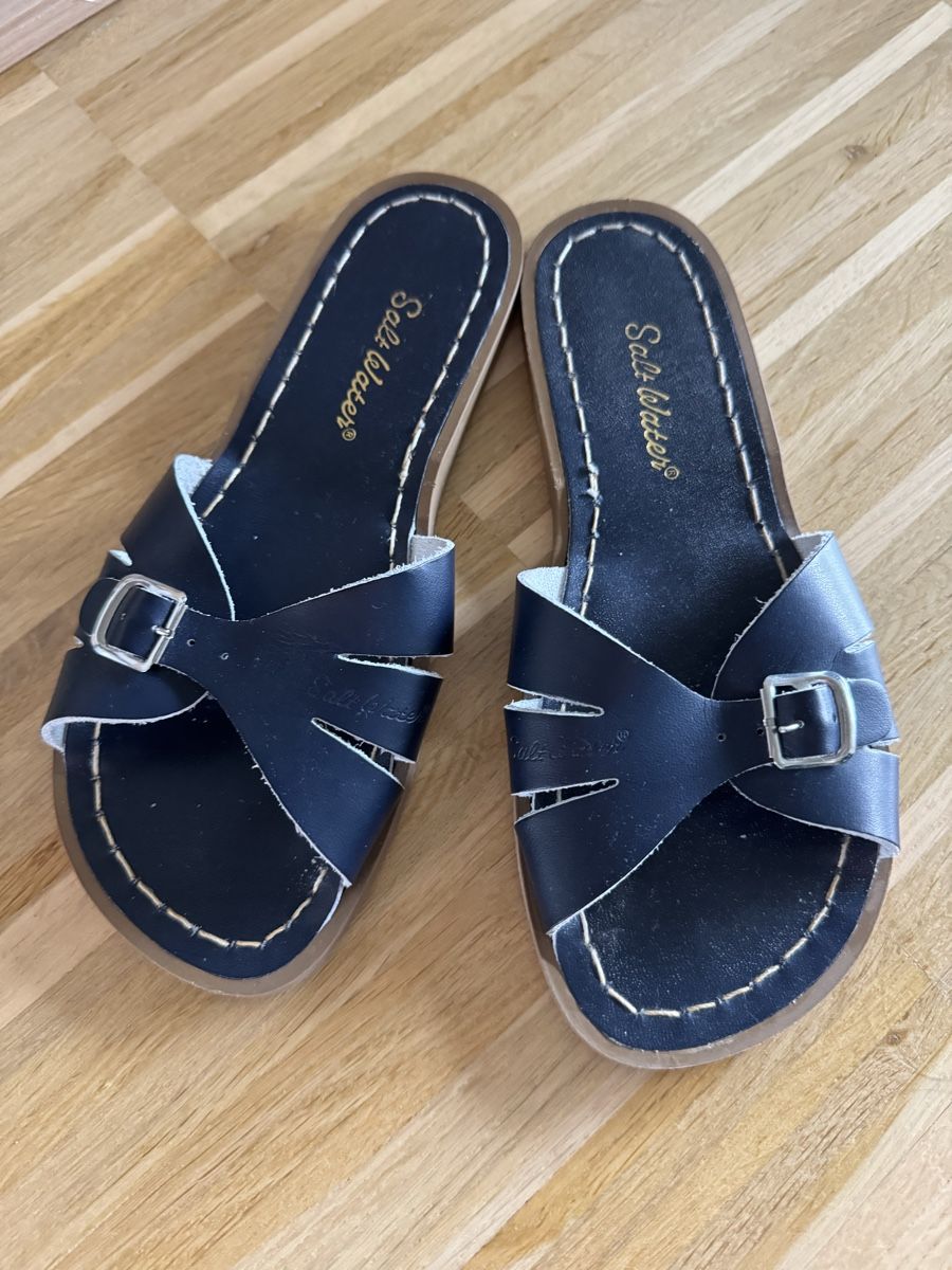 Salt-Water Damenschuhe: Saltwater Slides dunkelblau – Neu (gemäss Beschreibung) aus Basel von Glamourpourtoi