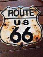 Schild Route 66 USA Blechschild Deko Schild 26x25cm Neu