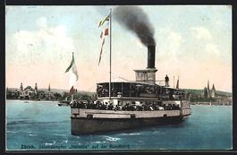 Zürich, Salondampfer Helvetia auf der R