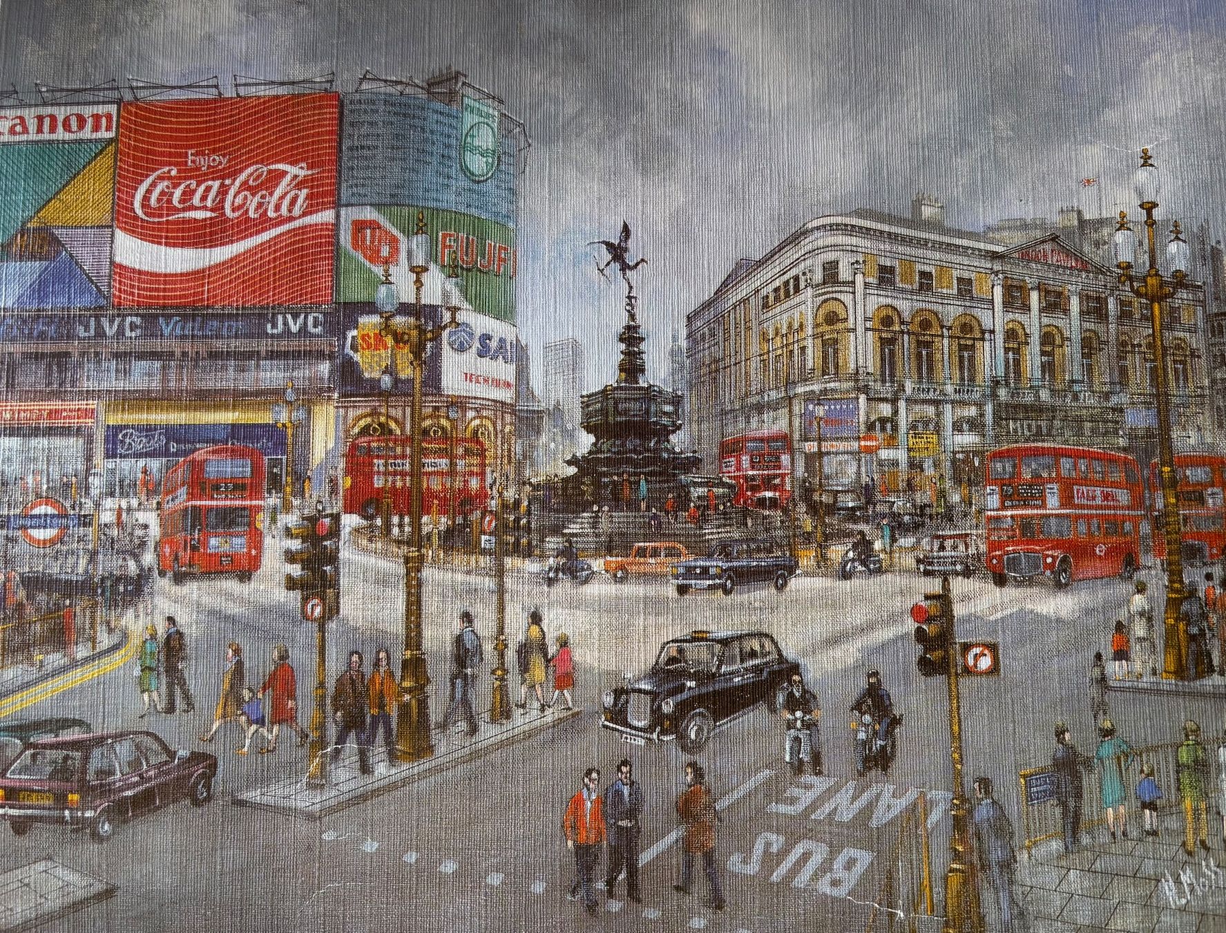 Grafica & Litografie: H.MOSS-2 Litografie- LONDRA-Piccadilly Circus e Westminster – Usato da PARADISO venduto da pin_vlj8