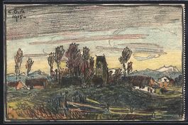 Handgemalt sign. Carl O. Arends: Ortsans