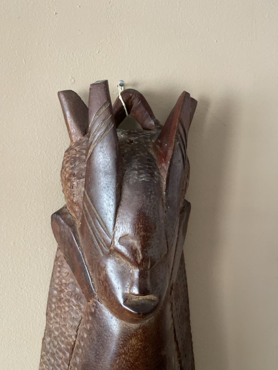 Alle Dekorationen: Masque Africain Ancien en Bois Sculpté - Décoration env.70cm – Gebraucht aus Grolley von GM-CK 1