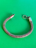 Silberarmband, geflochten, Vintage, 19 cm, Unisex