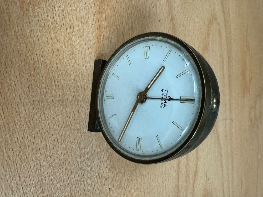 HERCHR Retro Lokomotive Wecker - Vintage Tischuhr Mit Stifthalter & Foto-Rahmen