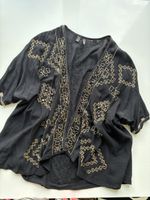 Cardigan Mango Damen schwarz bestickt Grösse M guter Zustand