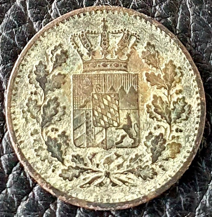 Alle Münzen: 1 Pfennig 1866 Bayern – Gebraucht aus Egerkingen von Acc1