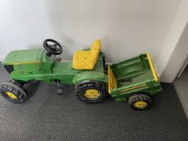 John Deere Pedal Traktor mit Anhänger 6210R top Zustand!