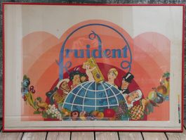 originales Werbeplakat für Zahnpasta fruident