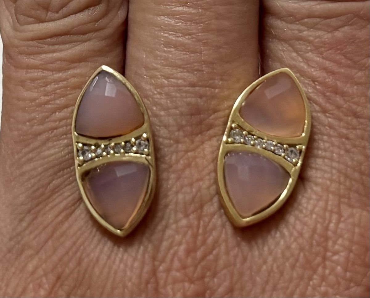 Boucles d'oreille: Ohrstecker Goldfarben mit Steinen – D'occasion à Baden par Tiffany6878 7