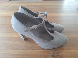 Pumps Graceland T-Strap Grau Grösse 37 guter Zustand