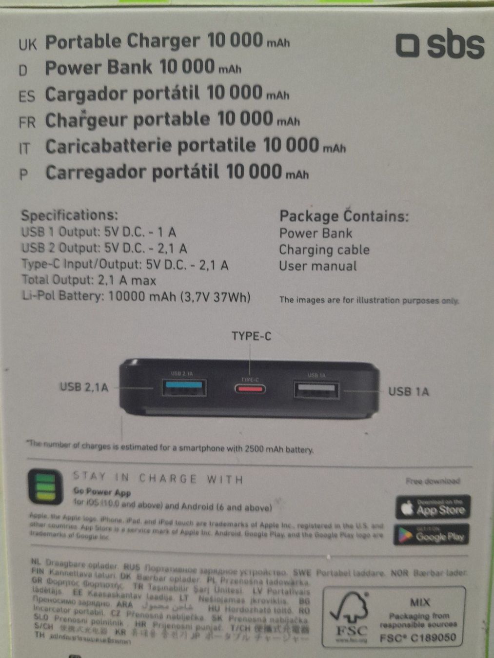 Caricabatterie: Powerbank 10000 mAh – Nuovo (secondo la descrizione) da Escholzmatt venduto da RononDex 1