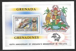 Grenada/Grenadines Block 61 Lokomotiven ** 10.12.1981
