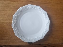 6x weisse Dessertteller Chic Antique
