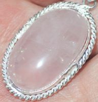 Anhänger L-1657 – Rosa Quarz – ca. 29x19mm