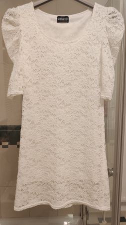 Abendkleid Spitzenkleid Weiss