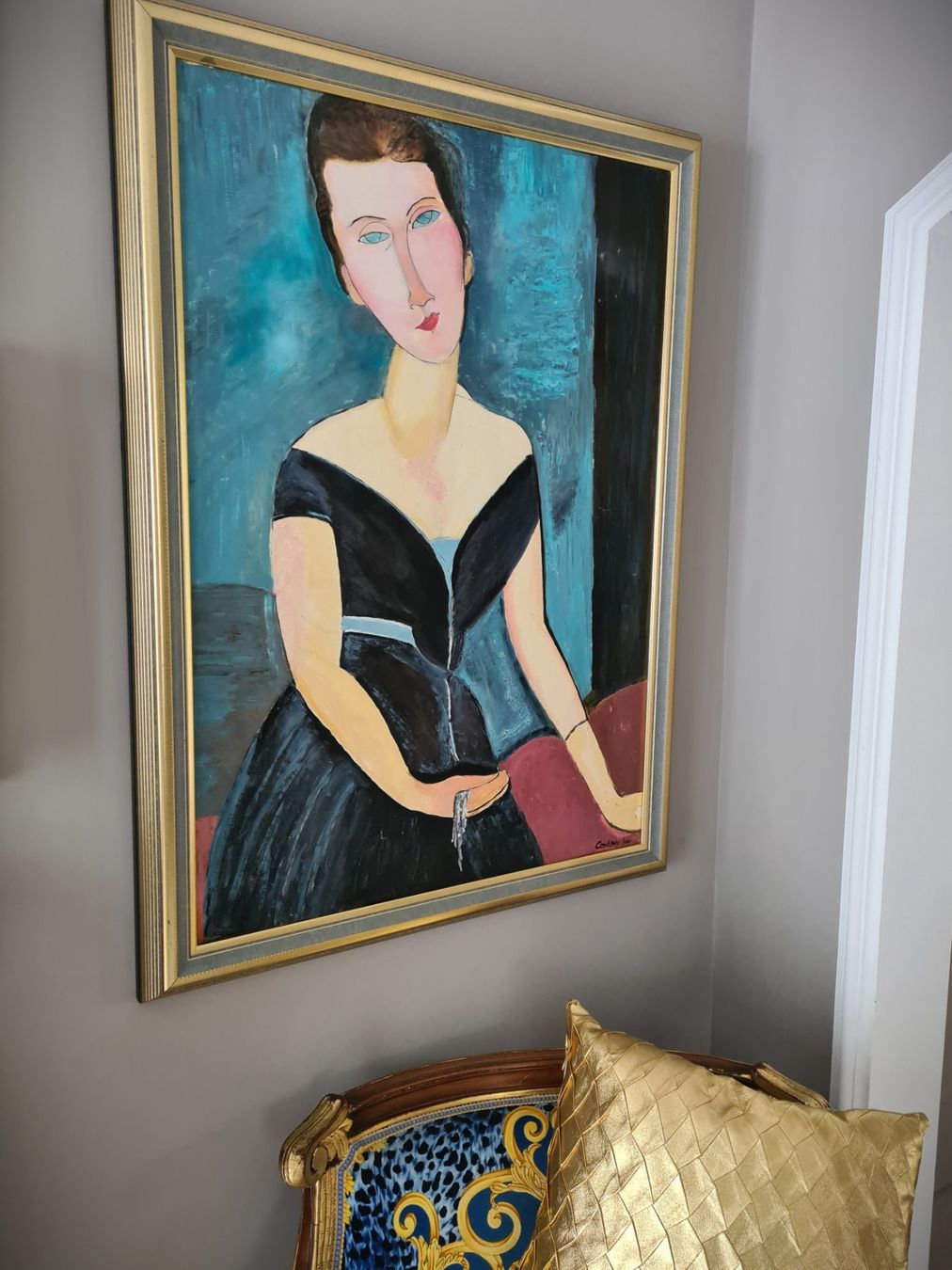 Dipinti: Sehr grosses Gemälde n. Amadeo Modigliani – Usato da Rotkreuz venduto da Dobermann5 2