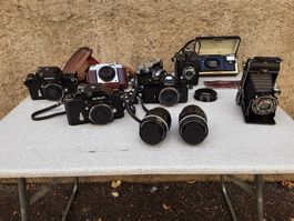 1 grosses Lot Fotoapparate und Objektive