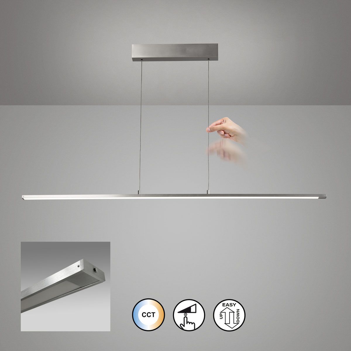 Lampadari & plafoniere: LED Pendelleuchte, CCT, 140 cm Länge – Nuovo (secondo la descrizione) da Kreuzlingen venduto da Smart-Light 1