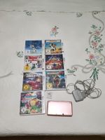 Nintendo 3DS pink Konsole mit 8 Spielen und Ladegerät