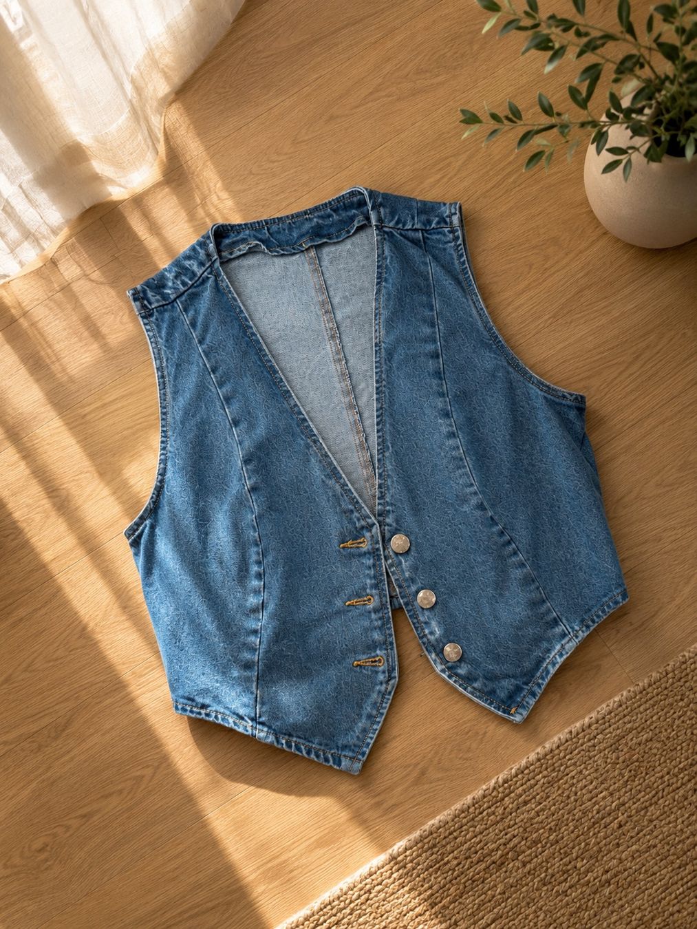 Gilet & Giacche senza maniche: Denim Vest, Cropped, Button Up – Nuovo (secondo la descrizione) da Baar venduto da Zlata1 1