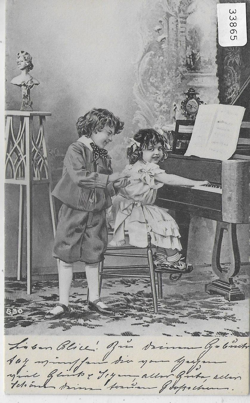 Cartoline postali: Die kleine Klavierspielerin – Usato da Ettingen venduto da Kartenplanet