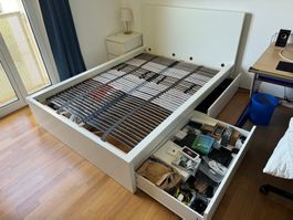 Malm Bettgestell (140x200cm) inkl. 4x Schubladen