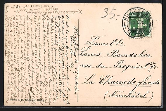 Cartoline postali: Kilchberg /ZH, Chocoladefabrik Lindt, Sp – Usato da Berlin venduto da bartko-reher 1