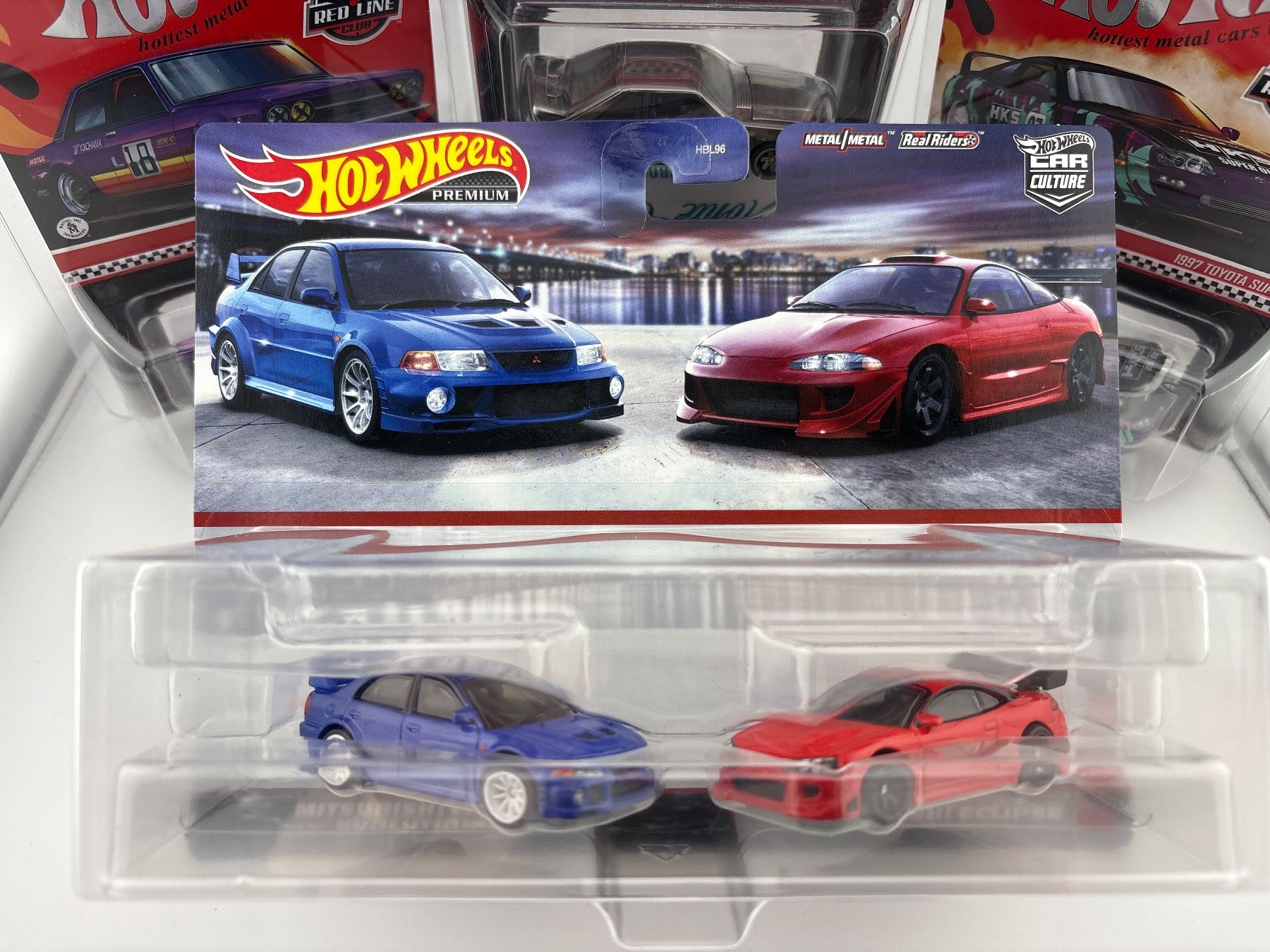Hot Wheels Modellini d'auto: Hot Wheels 2 Pack Mitsubishi Lancer Evolution VI 95 Eclipse – Nuovo e nell'imballaggio originale da Flawil venduto da HeisseReifen