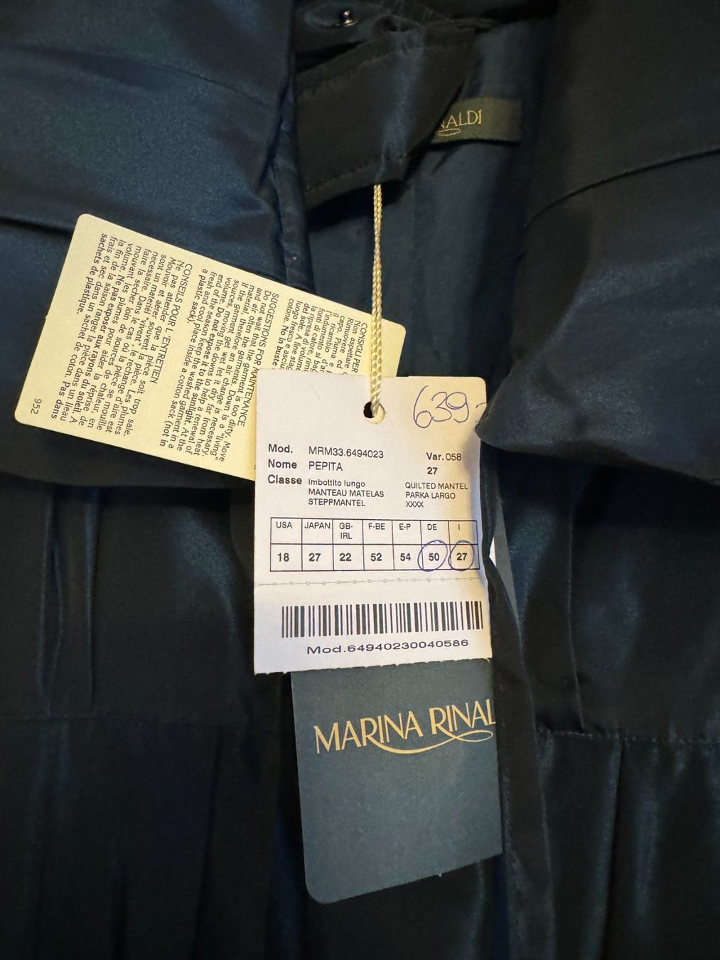 Marina Rinaldi Giacche: Doudoune " Marina Rinaldi ", taille 27 – Nuovo e nell'imballaggio originale da Lausanne venduto da videofun 2