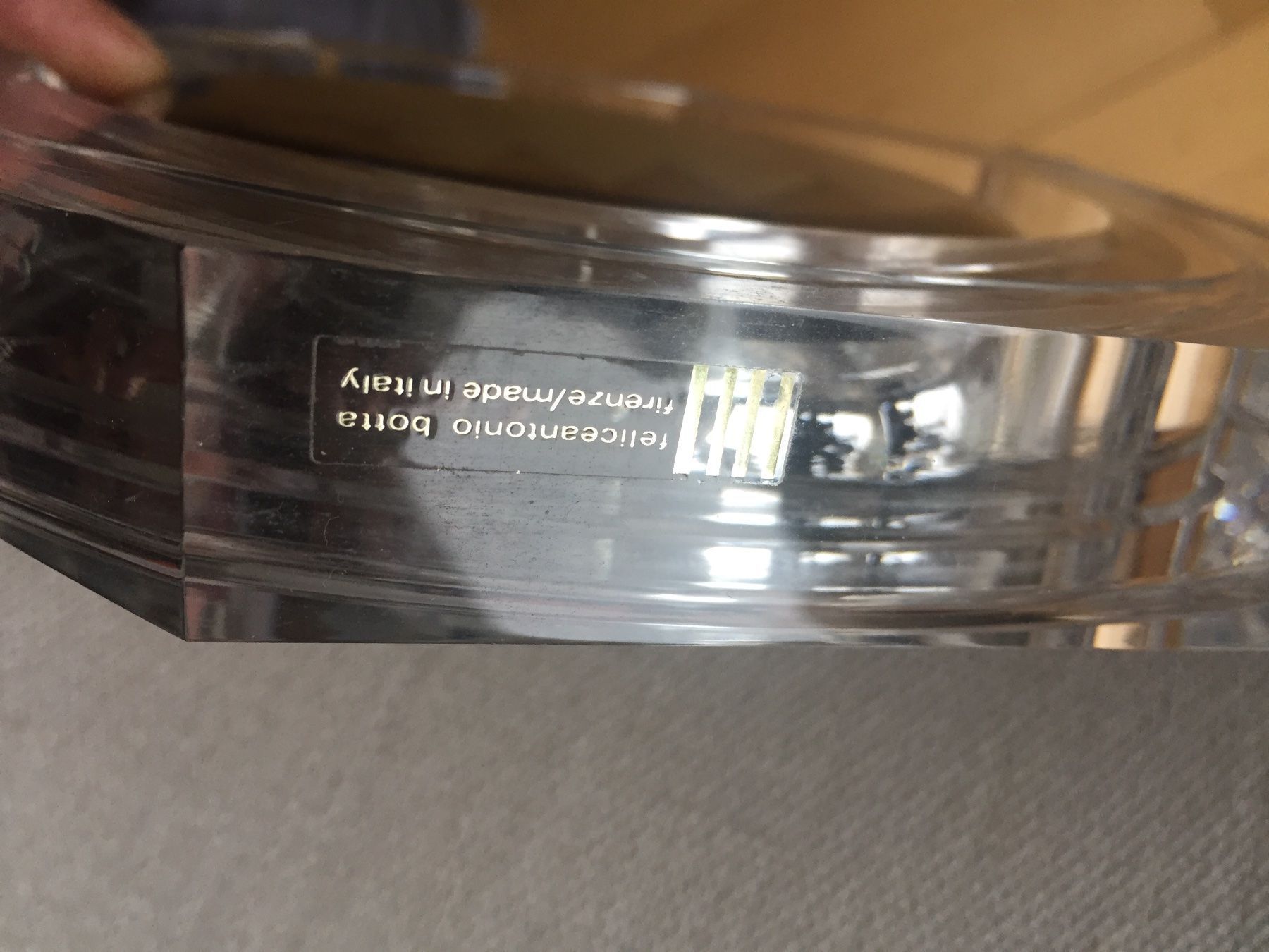 Coupes: F. A. Botta vide poche plexiglass – D'occasion à Küssnacht am Rigi par CALIFRASQUI 6