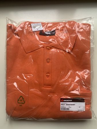 POLO-SWEATSHIRT Orange M*Arbeitsbekleidung Strassenbau NEU*
