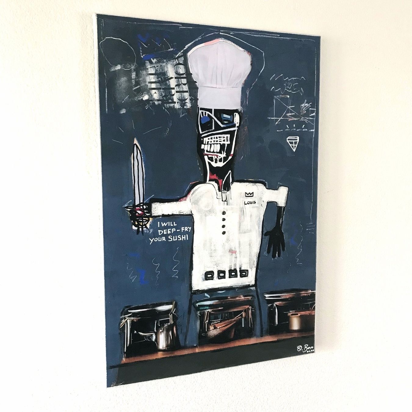 Foto & Immagini: Sushi Chef Neo Expressionismus Pop Art Kunst Acryl Kitchen – Nuovo (secondo la descrizione) da St. Niklausen LU venduto da Stefan_Bammert_Art