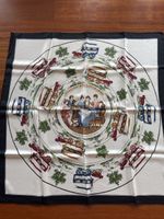 Hermès Silk Scarf "Jeu des Omnibus" Vintage Autumn Style