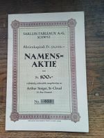 Historisches Wertpapier / Sarluis Tableaux AG Schwyz - 1928