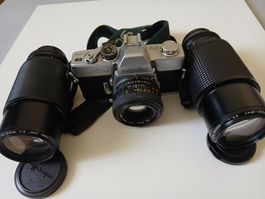 Camera de Collection: Minolta SR T101+ 3 Objectifs